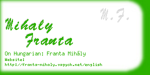 mihaly franta business card